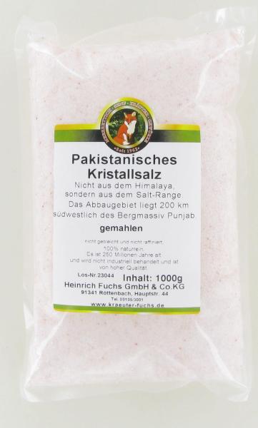 Pakistanisches Kristallsalz, gemahlen, 1 kg